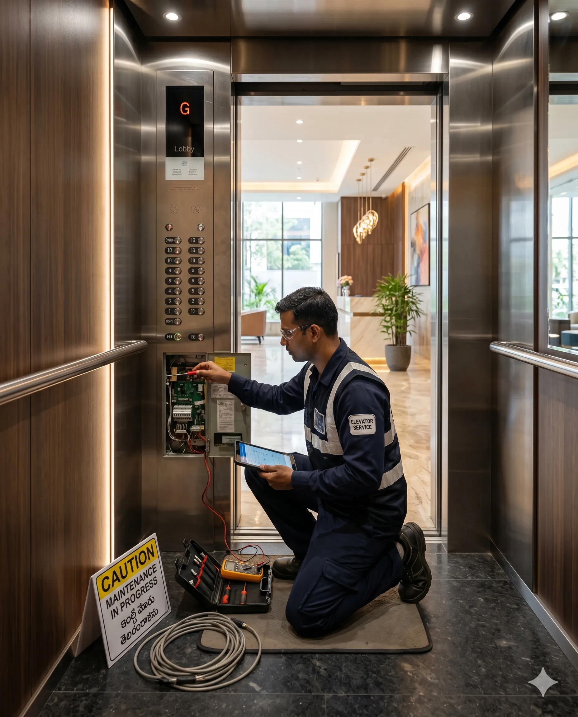 Routine elevator servicing Hyderabad